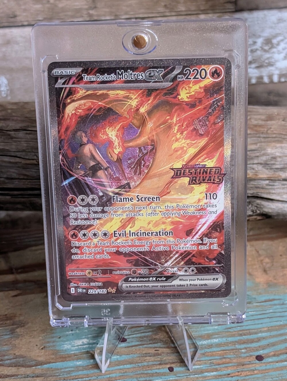 Pokemon Destined Rivals Team Rocket's Moltres Ex 229/182